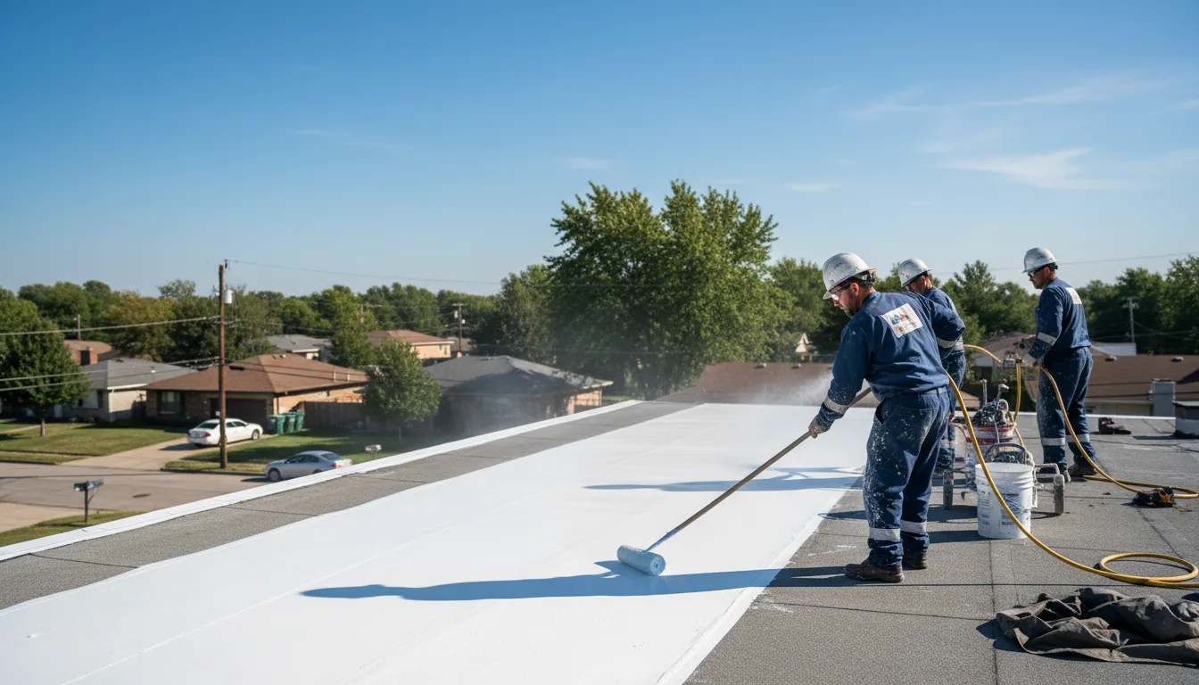 Commercial roof coating in Brookline, MO near me